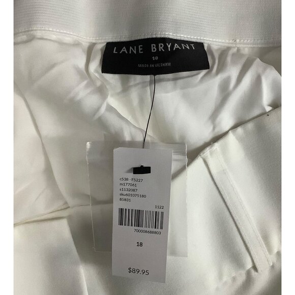 Lane Bryant Women Wide Leg Pants High Rise Size 18 Ivory NEW NWT - Picture 4 of 7